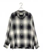 WACKO MARIAワコマリア）の古着「チェックシャツ」｜ブラック×ホワイト