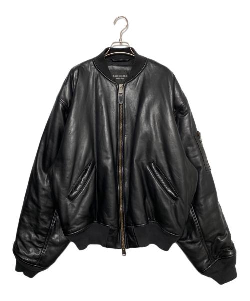 BALENCIAGA（バレンシアガ）BALENCIAGA (バレンシアガ) レザージャケット ブラック サイズ:Sの古着・服飾アイテム