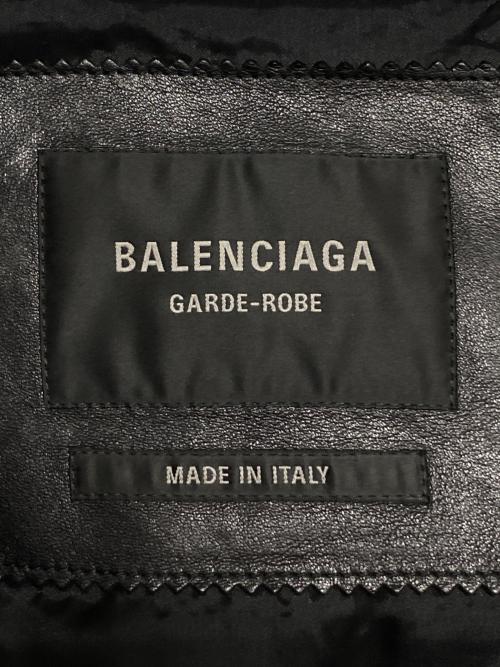 BALENCIAGA（バレンシアガ）BALENCIAGA (バレンシアガ) レザージャケット ブラック サイズ:Sの古着・服飾アイテム