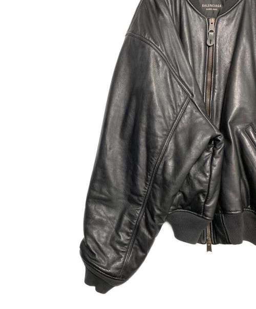 BALENCIAGA（バレンシアガ）BALENCIAGA (バレンシアガ) レザージャケット ブラック サイズ:Sの古着・服飾アイテム