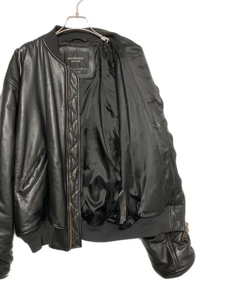 BALENCIAGA（バレンシアガ）BALENCIAGA (バレンシアガ) レザージャケット ブラック サイズ:Sの古着・服飾アイテム