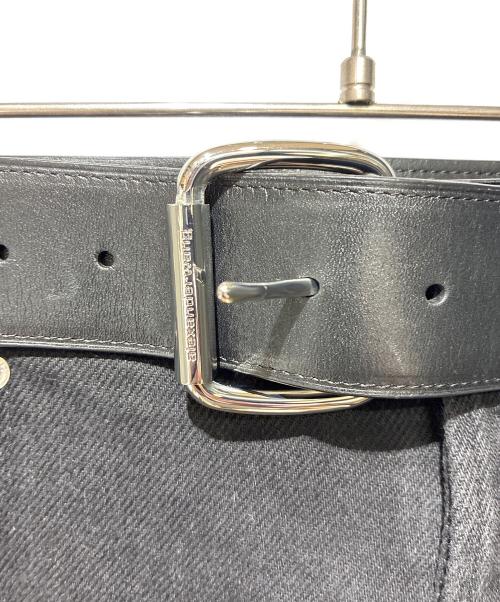 ALEXANDER WANG（アレキサンダー・ワン）ALEXANDER WANG (アレキサンダーワン) leather-belt cropped jeans ブラック サイズ:32の古着・服飾アイテム