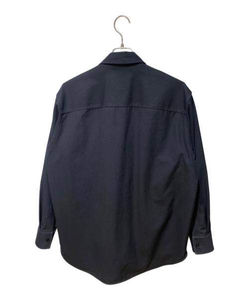 JIL SANDER（ジルサンダー）JIL SANDER (ジルサンダー) フロント刺繍シャツ ネイビー サイズ:38の古着・服飾アイテム