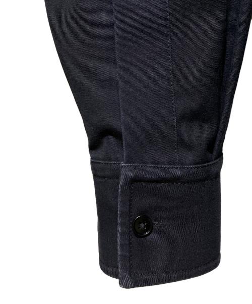 JIL SANDER（ジルサンダー）JIL SANDER (ジルサンダー) フロント刺繍シャツ ネイビー サイズ:38の古着・服飾アイテム