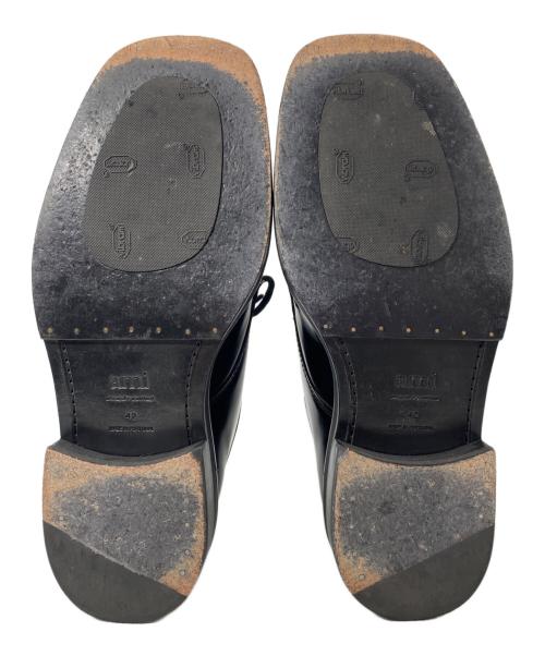 ami（アミ）ami (アミ) スクエアトゥーシューズ ブラック サイズ:42の古着・服飾アイテム