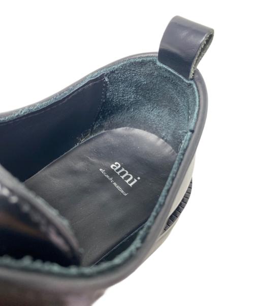 ami（アミ）ami (アミ) スクエアトゥーシューズ ブラック サイズ:42の古着・服飾アイテム