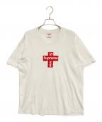 SUPREMEシュプリーム）の古着「Cross Box Logo Tee」｜ホワイト