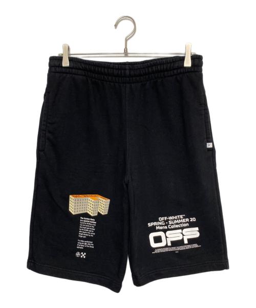 OFFWHITE（オフホワイト）OFFWHITE (オフホワイト) スウェットハーフパンツ ブラック サイズ:Mの古着・服飾アイテム