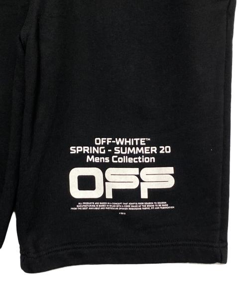 OFFWHITE（オフホワイト）OFFWHITE (オフホワイト) スウェットハーフパンツ ブラック サイズ:Mの古着・服飾アイテム
