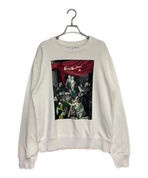 OFFWHITE（オフホワイト）OFFWHITE (オフホワイト) CARAVAGGIO PAINTING SWEATSHIRT ホワイト サイズ:Mの古着・服飾アイテム