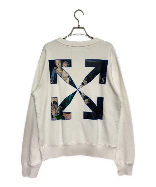 OFFWHITE（オフホワイト）OFFWHITE (オフホワイト) CARAVAGGIO PAINTING SWEATSHIRT ホワイト サイズ:Mの古着・服飾アイテム