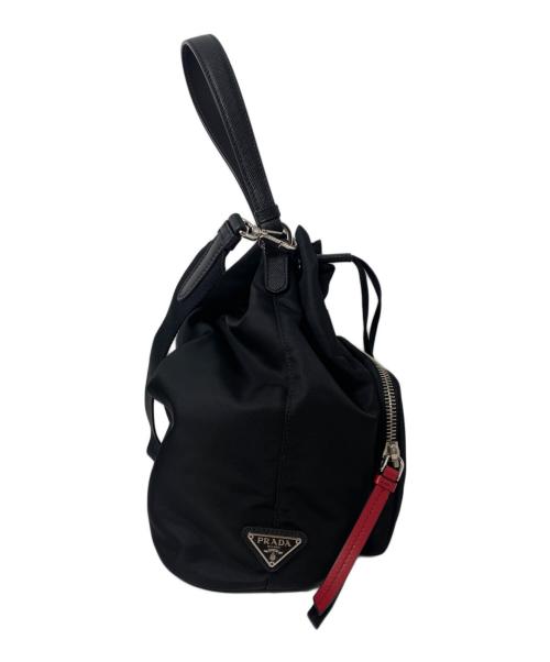 PRADA（プラダ）PRADA (プラダ) ロボパッチ ナイロンショルダーバッグ ブラックの古着・服飾アイテム