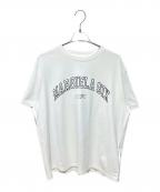 MM6 Maison Margielaエムエムシックスメゾンマルジェラ）の古着「25SS カレッジロゴ バーシティプリントクルーネック Tシャツ」｜ホワイト
