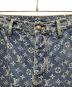 中古・古着 LOUIS VUITTON (ルイ ヴィトン) 25SS  Side Leather Line Monogram Tailored Denim Pants/サイドレザーライン モノグラムテーラードデニムパンツ インディゴ サイズ:28：260000円