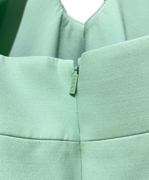 GUCCI（グッチ）GUCCI (グッチ) リボンデザインワンピース 黄緑 サイズ:40の古着・服飾アイテム