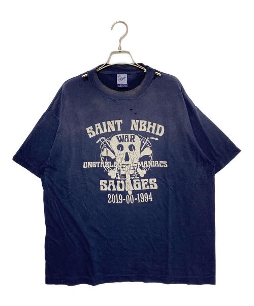 SAINT MICHAEL（セントマイケル）SAINT MICHAEL (セントマイケル) NEIGHBORHOOD (ネイバーフッド) STHD . SS TEE SAINT NBHD ネイビー サイズ:Lの古着・服飾アイテム