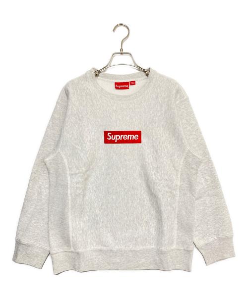 SUPREME（シュプリーム）SUPREME (シュプリーム) Box Logo Crewneck ライトグレー×レッド サイズ:Sの古着・服飾アイテム