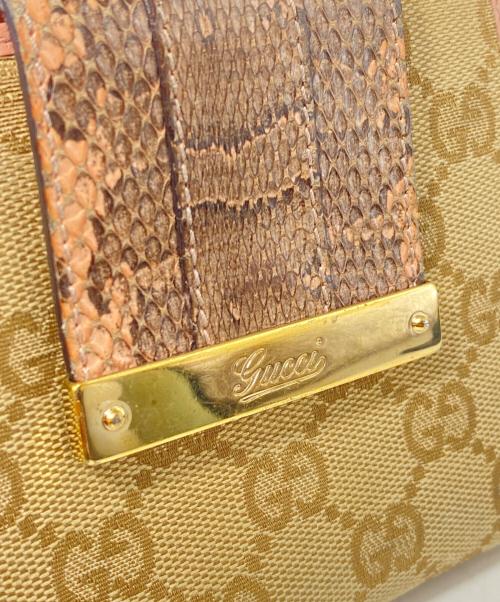 GUCCI（グッチ）GUCCI (グッチ) GGキャンバス シェリーライン 2つ折り財布の古着・服飾アイテム