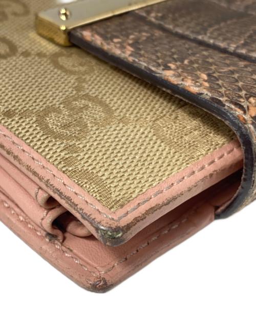 GUCCI（グッチ）GUCCI (グッチ) GGキャンバス シェリーライン 2つ折り財布の古着・服飾アイテム