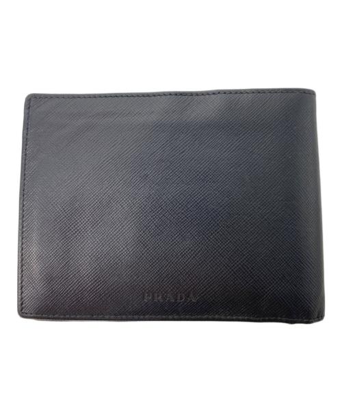 PRADA（プラダ）PRADA (プラダ) 2つ折り財布 ブラックの古着・服飾アイテム