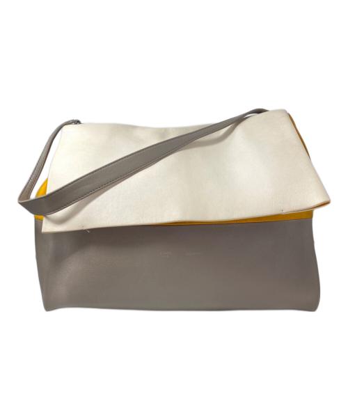 CELINE（セリーヌ）CELINE (セリーヌ) オールソフトショルダーバッグ ホワイト×グレージュの古着・服飾アイテム