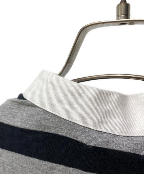 Saint Laurent Paris（サンローランパリ）Saint Laurent Paris (サンローランパリ) ロゴ刺繍ポロシャツ ブラック×グレー サイズ:Sの古着・服飾アイテム