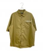 UNDERCOVERアンダーカバー）の古着「Coブロード半袖SH UC LOGO」｜ブラウン