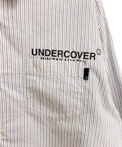 UNDERCOVER（アンダーカバー）UNDERCOVER (アンダーカバー) ストライプ半袖シャツ ブルー サイズ:3の古着・服飾アイテム