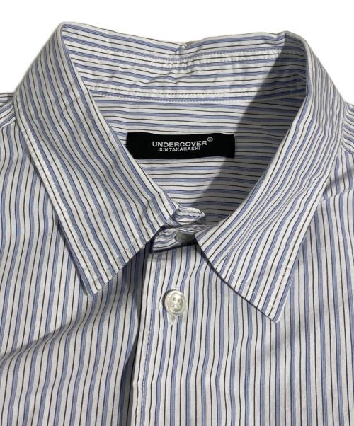 UNDERCOVER（アンダーカバー）UNDERCOVER (アンダーカバー) ストライプ半袖シャツ ブルー サイズ:3の古着・服飾アイテム