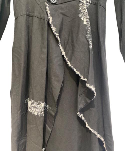 YOHJI YAMAMOTO（ヨウジヤマモト）YOHJI YAMAMOTO (ヨウジヤマモト) ペイントロングジャケット ブラック サイズ:1の古着・服飾アイテム