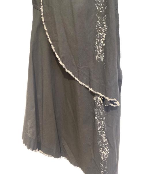 YOHJI YAMAMOTO（ヨウジヤマモト）YOHJI YAMAMOTO (ヨウジヤマモト) ペイントロングジャケット ブラック サイズ:1の古着・服飾アイテム