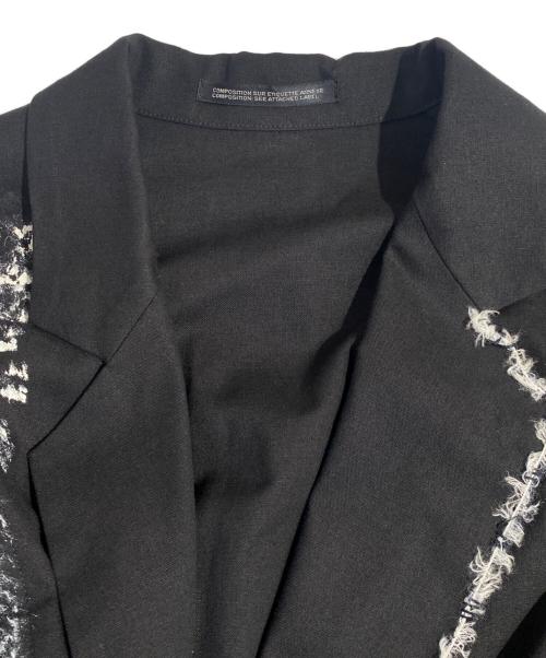 YOHJI YAMAMOTO（ヨウジヤマモト）YOHJI YAMAMOTO (ヨウジヤマモト) ペイントロングジャケット ブラック サイズ:1の古着・服飾アイテム