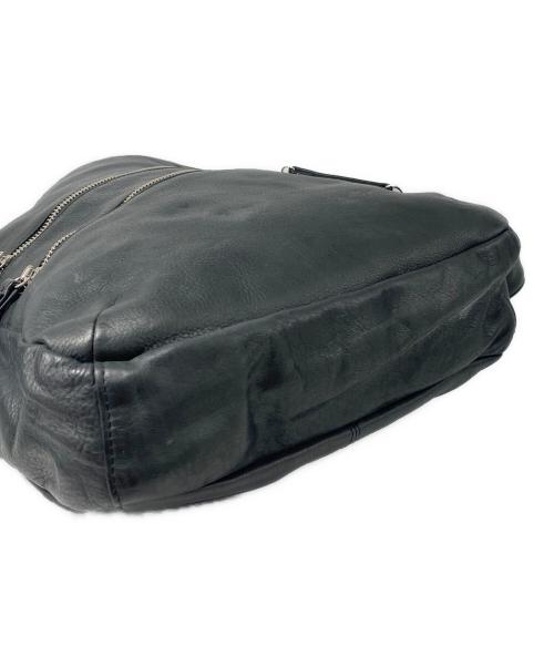 yohji yamamoto+noir（ヨウジヤマモトプリュスノアール）yohji yamamoto+noir (ヨウジヤマモトプリュスノアール) レザーショルダーバッグ ブラックの古着・服飾アイテム