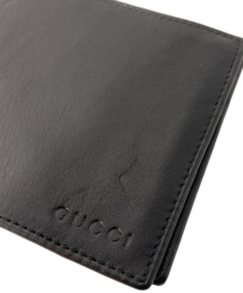 GUCCI（グッチ）GUCCI (グッチ) ロゴ2つ折り財布 ブラックの古着・服飾アイテム