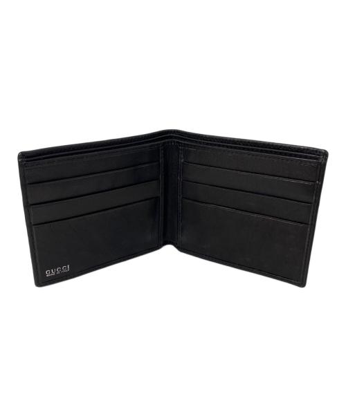 GUCCI（グッチ）GUCCI (グッチ) ロゴ2つ折り財布 ブラックの古着・服飾アイテム