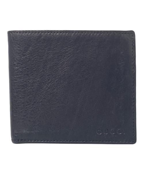 GUCCI（グッチ）GUCCI (グッチ) ロゴ2つ折り財布 ブラックの古着・服飾アイテム