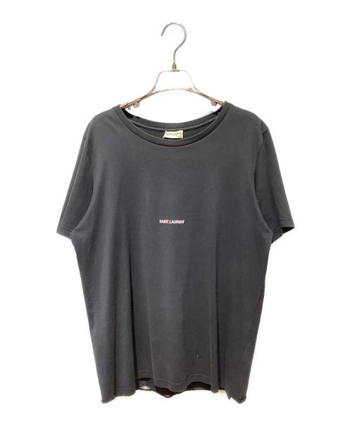 Saint Laurent Paris（サンローランパリ）Saint Laurent Paris (サンローランパリ) ロゴ半袖Tシャツ ブラック サイズ:Lの古着・服飾アイテム