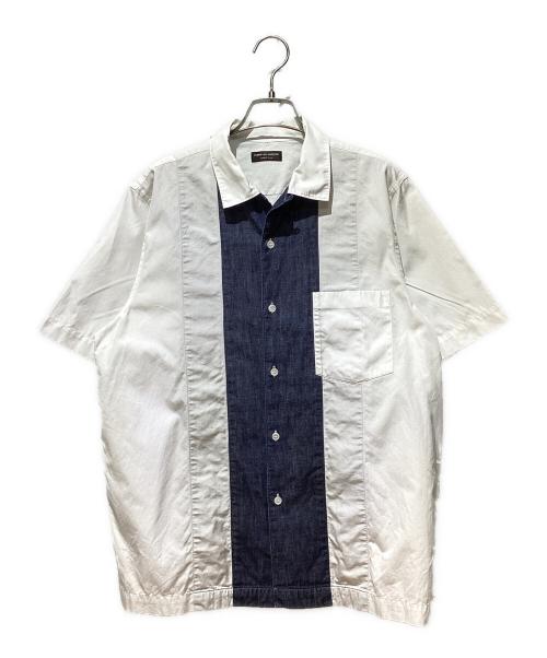 COMME des GARCONS HOMME PLUS（コムデギャルソンオムプリュス）COMME des GARCONS HOMME PLUS (コムデギャルソンオムプリュス) デニム切替半袖シャツ ホワイト サイズ:-の古着・服飾アイテム