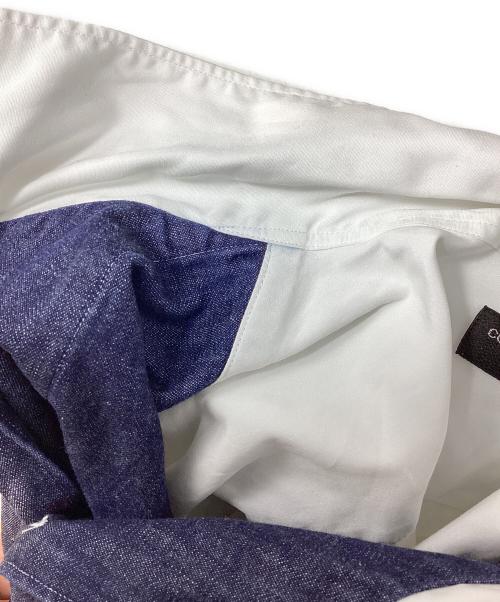 COMME des GARCONS HOMME PLUS（コムデギャルソンオムプリュス）COMME des GARCONS HOMME PLUS (コムデギャルソンオムプリュス) デニム切替半袖シャツ ホワイト サイズ:-の古着・服飾アイテム