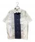 COMME des GARCONS HOMME PLUS（コムデギャルソンオムプリュス）の古着「デニム切替半袖シャツ」｜ホワイト