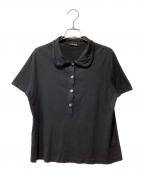 Y's for livingワイズフォーリビング）の古着「ラウンドカラーポロシャツ」｜ブラック