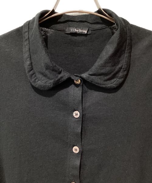 Y's for living（ワイズフォーリビング）Y's for living (ワイズフォーリビング) ラウンドカラーポロシャツ ブラック サイズ:-の古着・服飾アイテム