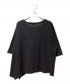 Y's for livingワイズフォーリビング）の古着「アシンメトリーカットソー」｜ブラック