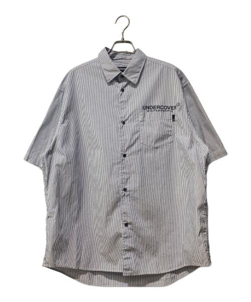 UNDERCOVER（アンダーカバー）UNDERCOVER (アンダーカバー) ストライプ半袖シャツ ブルー サイズ:3の古着・服飾アイテム