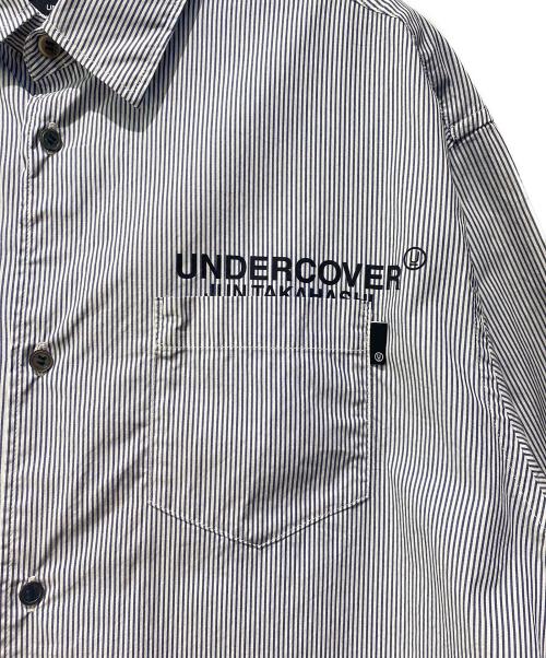 UNDERCOVER（アンダーカバー）UNDERCOVER (アンダーカバー) ストライプ半袖シャツ ブルー サイズ:3の古着・服飾アイテム