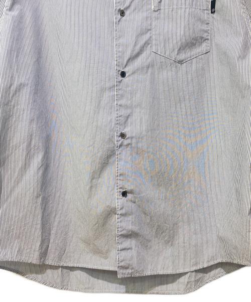 UNDERCOVER（アンダーカバー）UNDERCOVER (アンダーカバー) ストライプ半袖シャツ ブルー サイズ:3の古着・服飾アイテム