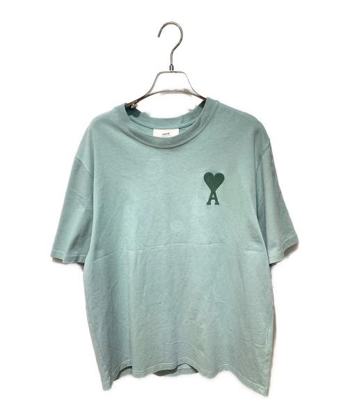 AMI PARIS（アミ パリス）AMI PARIS (アミ パリ) ハートロゴTシャツ ミントグリーン サイズ:Mの古着・服飾アイテム