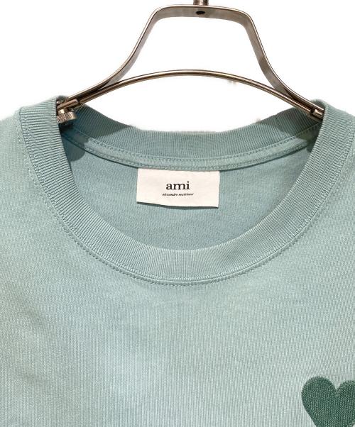 AMI PARIS（アミ パリス）AMI PARIS (アミ パリ) ハートロゴTシャツ ミントグリーン サイズ:Mの古着・服飾アイテム