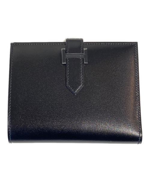 HERMES（エルメス）HERMES (エルメス) Hermès Béarn Compact Wallet/ベアンコンパクト ブラック 未使用品の古着・服飾アイテム