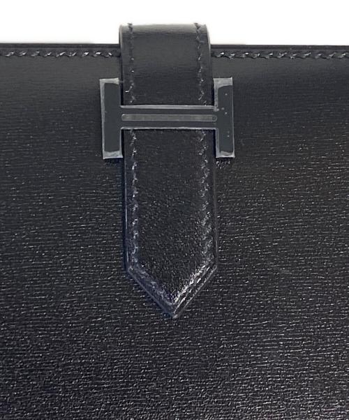 HERMES（エルメス）HERMES (エルメス) Hermès Béarn Compact Wallet/ベアンコンパクト ブラック 未使用品の古着・服飾アイテム